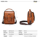 JEEP BULUO Multi-function Business Handbags Men New Man's Shoulder Bag Large Capacity Leather Messenger Bag Crossbody Big Brand
