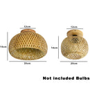 Bamboo Ceiling Lamp Rattan Wicker Ceiling Light Hand Woven For Home Kitchen Restaurant Living Room Decora Chinese Style Wood Art
