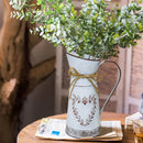 Retro metal and simple decorative vases, coarse-leaf milk kettles for flower arrangement, garden flowerpots and flower buckets