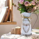 Retro metal and simple decorative vases, coarse-leaf milk kettles for flower arrangement, garden flowerpots and flower buckets