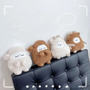 Cotton Solid Color Zipper CHAINS Crossbody Bags 2025 Winter New Cartoon Cute Bags Children's Cute Design Women's Handbags