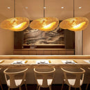 HandMade Vintage Bamboo Weaving LED Pendant Light Home Hanging Chandelier Lighting Living Room Kitchen Rattan Woven Lamp