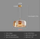 Nordic LED Glass Pendant Light Simple Modern Restaurant Bar Counter Coffee Shop Bedside Interior Decoration Lighting Fixtures