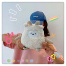 Cotton Solid Color Zipper CHAINS Crossbody Bags 2025 Winter New Cartoon Cute Bags Children's Cute Design Women's Handbags