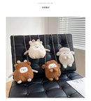 Cotton Solid Color Zipper CHAINS Crossbody Bags 2025 Winter New Cartoon Cute Bags Children's Cute Design Women's Handbags