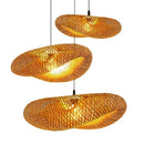 HandMade Vintage Bamboo Weaving LED Pendant Light Home Hanging Chandelier Lighting Living Room Kitchen Rattan Woven Lamp