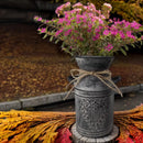 Retro metal and simple decorative vases, coarse-leaf milk kettles for flower arrangement, garden flowerpots and flower buckets