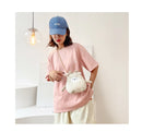 Cotton Solid Color Zipper CHAINS Crossbody Bags 2025 Winter New Cartoon Cute Bags Children's Cute Design Women's Handbags
