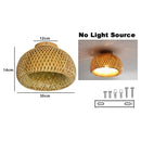 Bamboo Ceiling Lamp Rattan Wicker Ceiling Light Hand Woven For Home Kitchen Restaurant Living Room Decora Chinese Style Wood Art