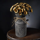 Retro metal and simple decorative vases, coarse-leaf milk kettles for flower arrangement, garden flowerpots and flower buckets