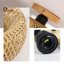 Bamboo Ceiling Lamp Rattan Wicker Ceiling Light Hand Woven For Home Kitchen Restaurant Living Room Decora Chinese Style Wood Art