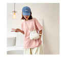 Cotton Solid Color Zipper CHAINS Crossbody Bags 2025 Winter New Cartoon Cute Bags Children's Cute Design Women's Handbags