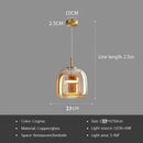 Nordic LED Glass Pendant Light Simple Modern Restaurant Bar Counter Coffee Shop Bedside Interior Decoration Lighting Fixtures