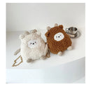 Cotton Solid Color Zipper CHAINS Crossbody Bags 2025 Winter New Cartoon Cute Bags Children's Cute Design Women's Handbags
