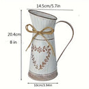 Retro metal and simple decorative vases, coarse-leaf milk kettles for flower arrangement, garden flowerpots and flower buckets