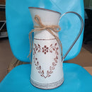 Retro metal and simple decorative vases, coarse-leaf milk kettles for flower arrangement, garden flowerpots and flower buckets