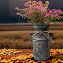 Retro metal and simple decorative vases, coarse-leaf milk kettles for flower arrangement, garden flowerpots and flower buckets