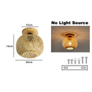 Bamboo Ceiling Lamp Rattan Wicker Ceiling Light Hand Woven For Home Kitchen Restaurant Living Room Decora Chinese Style Wood Art