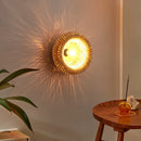 Bamboo Ceiling Lamp Rattan Wicker Ceiling Light Hand Woven For Home Kitchen Restaurant Living Room Decora Chinese Style Wood Art