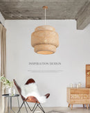 Hand Knitted Chinese Style Weaving Hanging Lamps 18/19/30cm Bamboo Pendant Lamp Restaurant Home Decor Lighting Fixtures