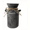 Retro metal and simple decorative vases, coarse-leaf milk kettles for flower arrangement, garden flowerpots and flower buckets