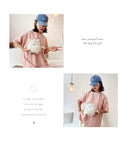 Cotton Solid Color Zipper CHAINS Crossbody Bags 2025 Winter New Cartoon Cute Bags Children's Cute Design Women's Handbags