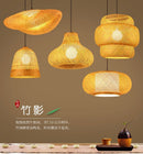 Newest Bamboo Pendant Lamp Ceiling Lights Rattan Wicker Lustre Hand Knit Braiding Suspended Home Dining Braided Indoor Decor Hot