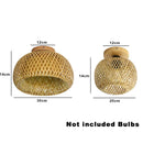 Bamboo Ceiling Lamp Rattan Wicker Ceiling Light Hand Woven For Home Kitchen Restaurant Living Room Decora Chinese Style Wood Art