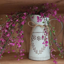 Retro metal and simple decorative vases, coarse-leaf milk kettles for flower arrangement, garden flowerpots and flower buckets