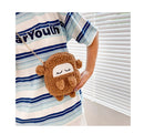 Cotton Solid Color Zipper CHAINS Crossbody Bags 2025 Winter New Cartoon Cute Bags Children's Cute Design Women's Handbags