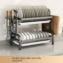Dish Drying Rack Compact Kitchen Dish Rack Drainboard Set Large Rust-Proof Dish Drainer with Utensil Holder